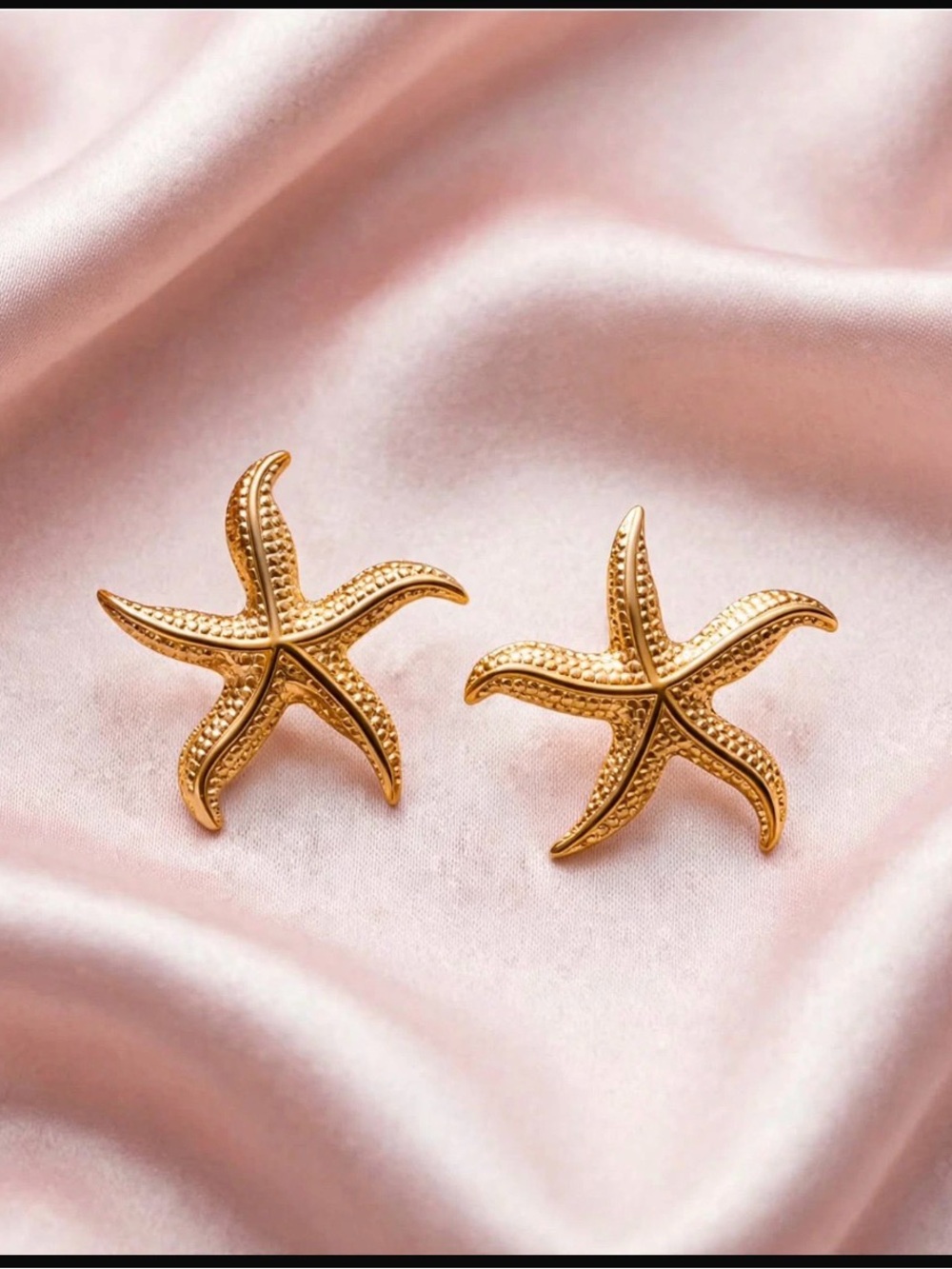 Gold Starfish Stud Earrings - Women Accessories